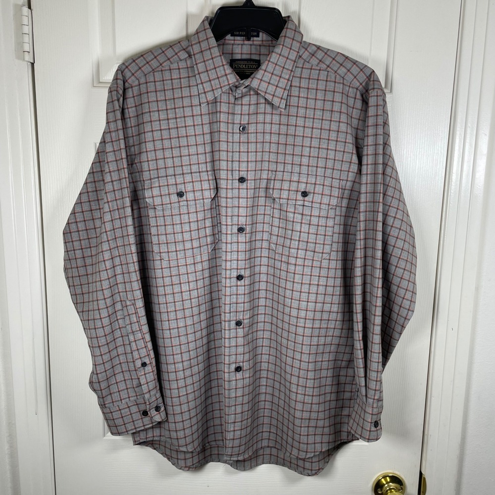 Pendleton Sir Pendleton Wool Windowpane Plaid But… - image 3